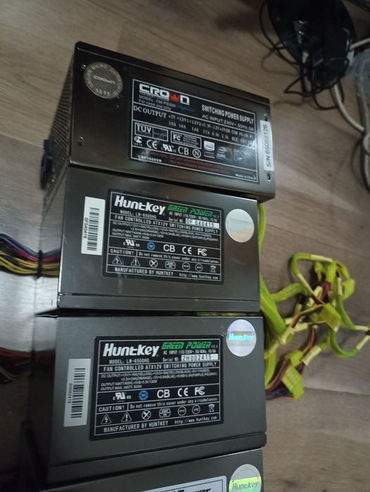 Блоки питания 500W — Huntkey / FSP / Crown, ATX, 8-pin GPU