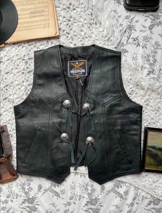 Vestă moto piele naturală (unisex)