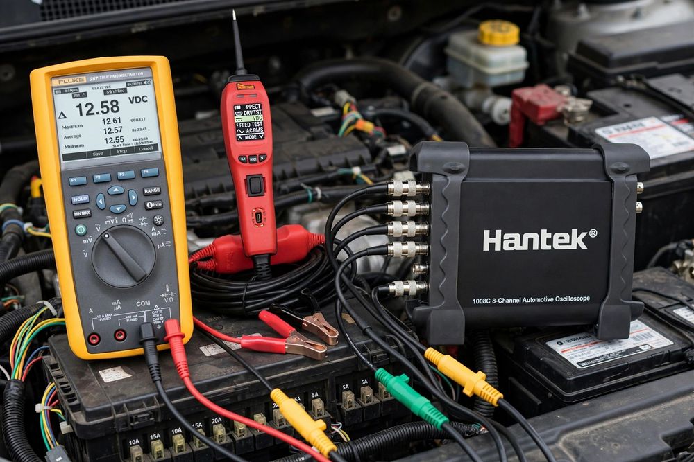 Diagnoza Auto Electrica Auto Mobila cu Osciloscop Fluke PowerProbe