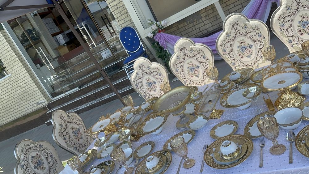 Ижарага янги стол стул посуда козон сетка тент декаратив дизайн Сандик