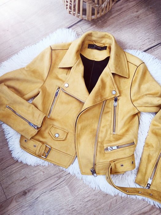 Велурено яке зара,цвят горчица