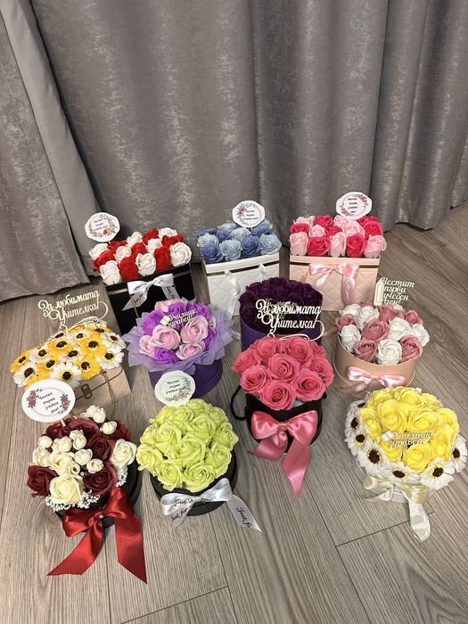 Ръчноизработени подаръчета от сапунени рози