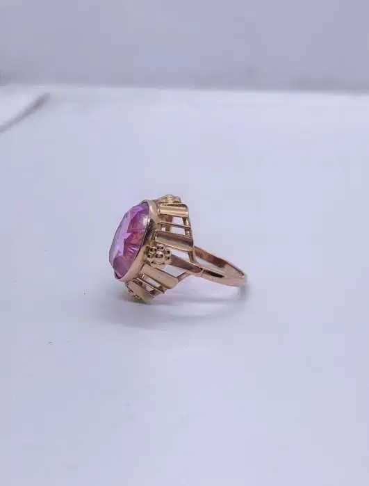 Кольцо красное золото