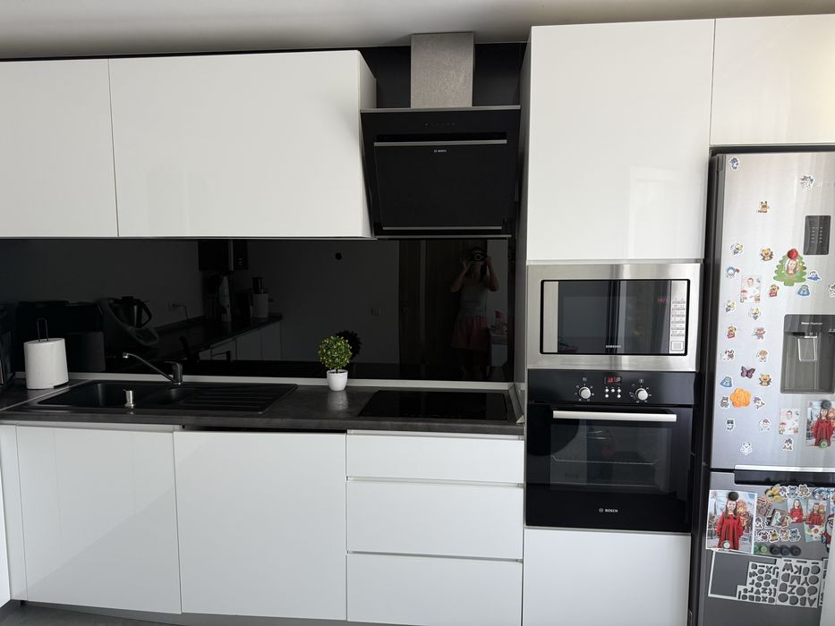 Vand mobila bucatarie MDF alb lucios