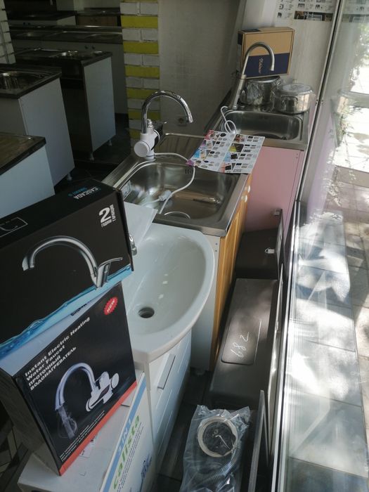 Нов кухненски шкаф с мивка бордова 80/50 за кухня