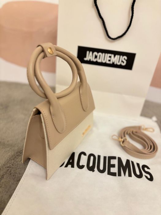 Geantă/Poșetă Jacquemus Le Chiquito Tote Bag crem