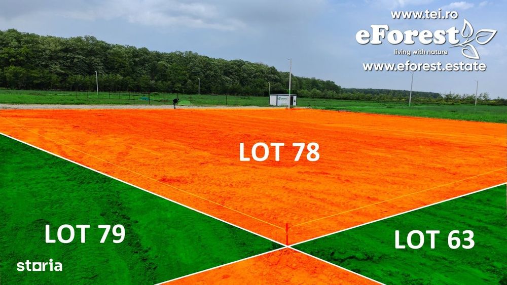 eForest, Loturi de teren langa padure, acces DN1A