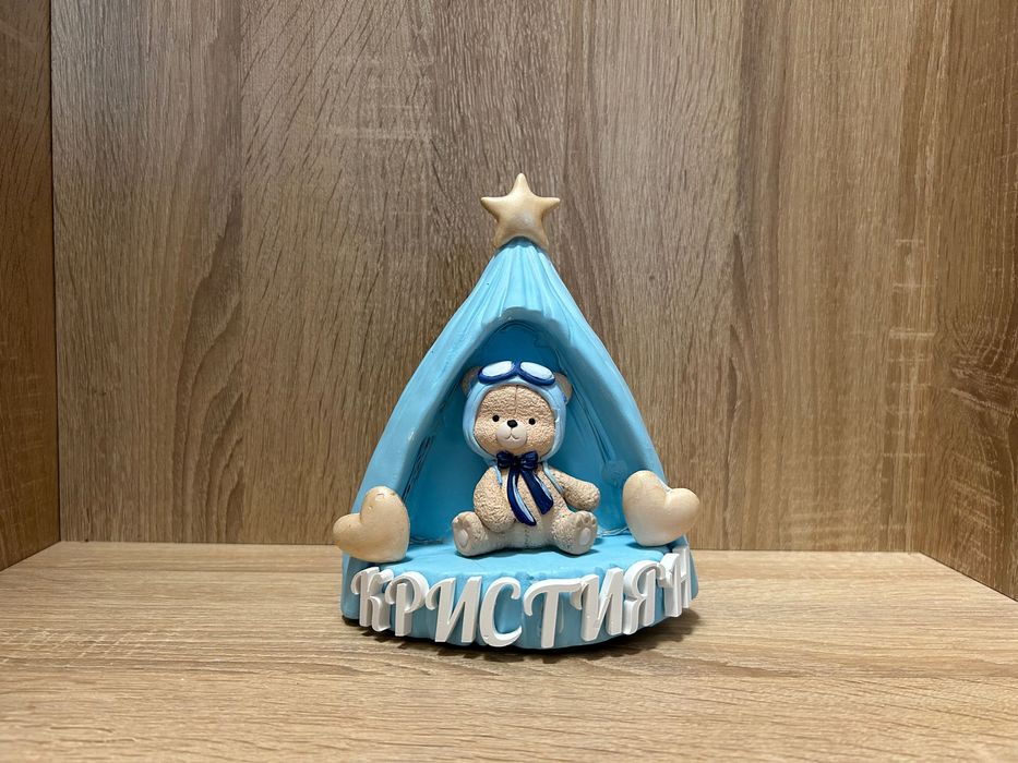 Персонализирана детска лампа с мечка