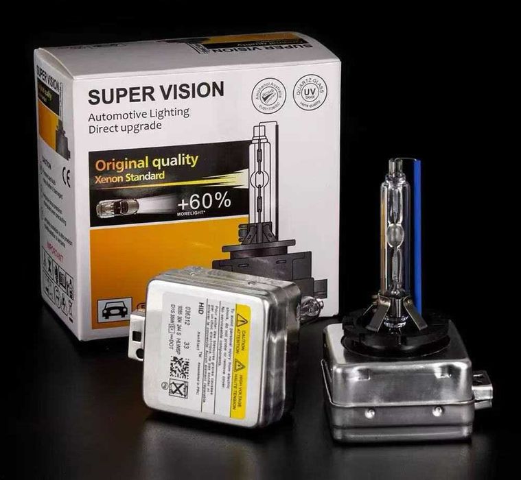 Ксенонови крушки SUPER VISION D1S 6000K +60% светлина – Quartz стъкло