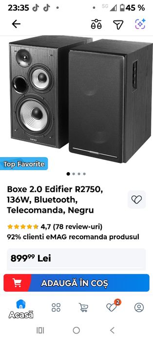 Boxe active 2.0 Edifier