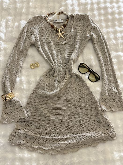 Плетена лятна рокля, ZARA