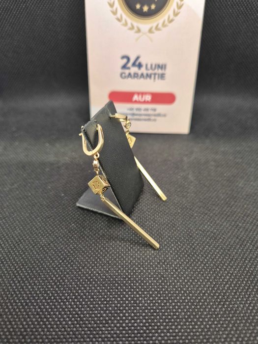 Cercei aur 14K 4.23g (49698.4 Ag11 Piata Nicolina) Garantie 2 ani!