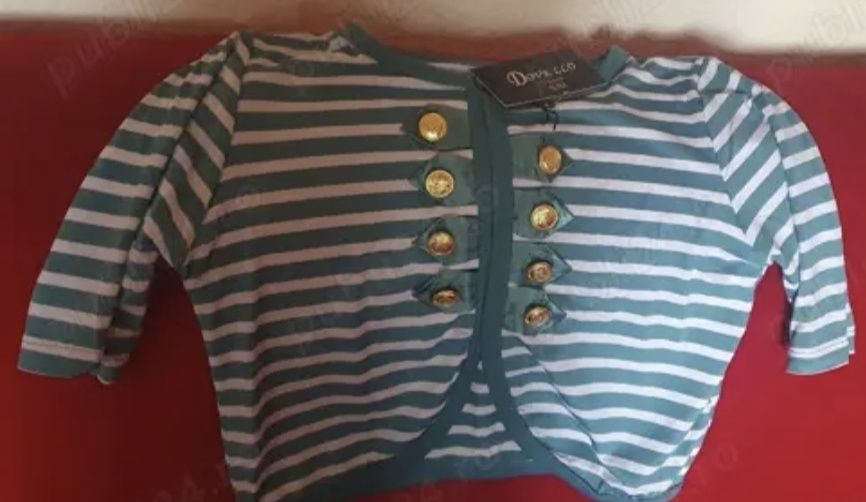 Set 2 bolerouri noi  model marin cu nasturi frumoși aurii