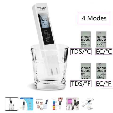 тестер за качество на водата 3 в 1 с термометър