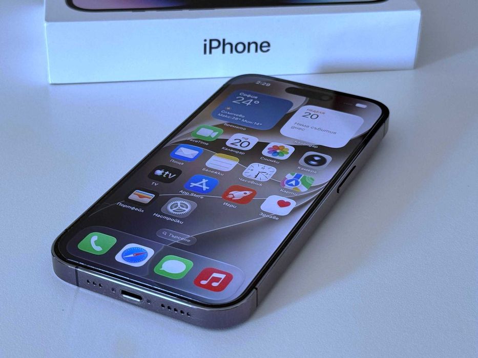 Бартер! Перфектен! iPhone 14 Pro Deep Purple (Лилав)