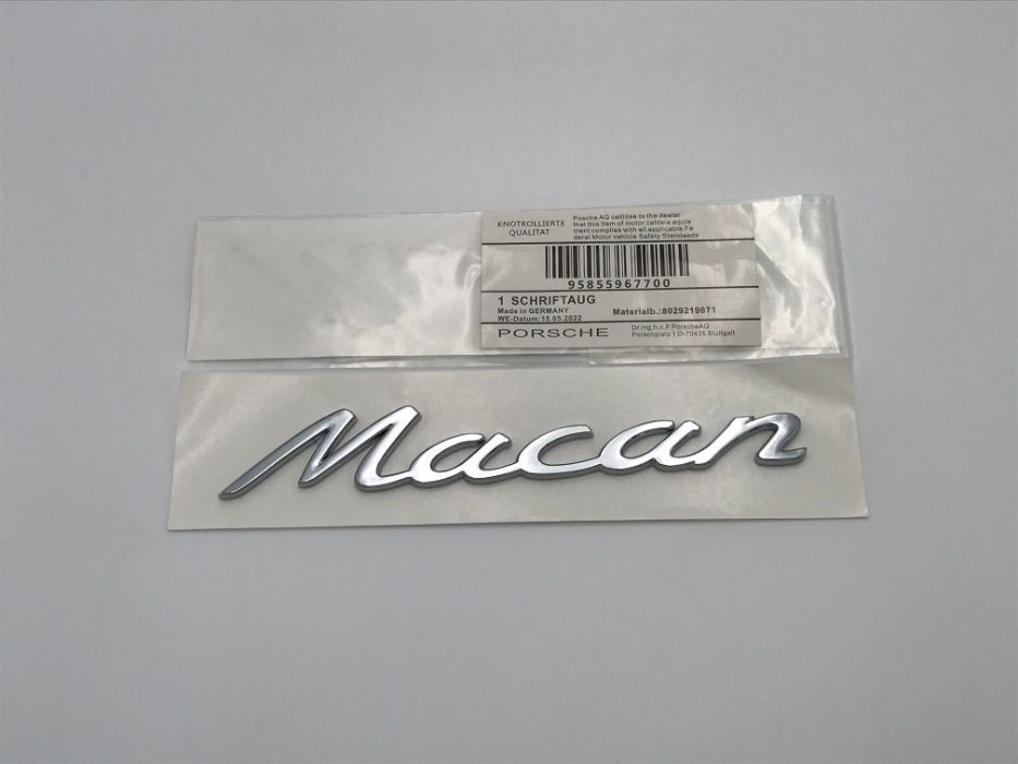 Emblema Porsche MACAN crom