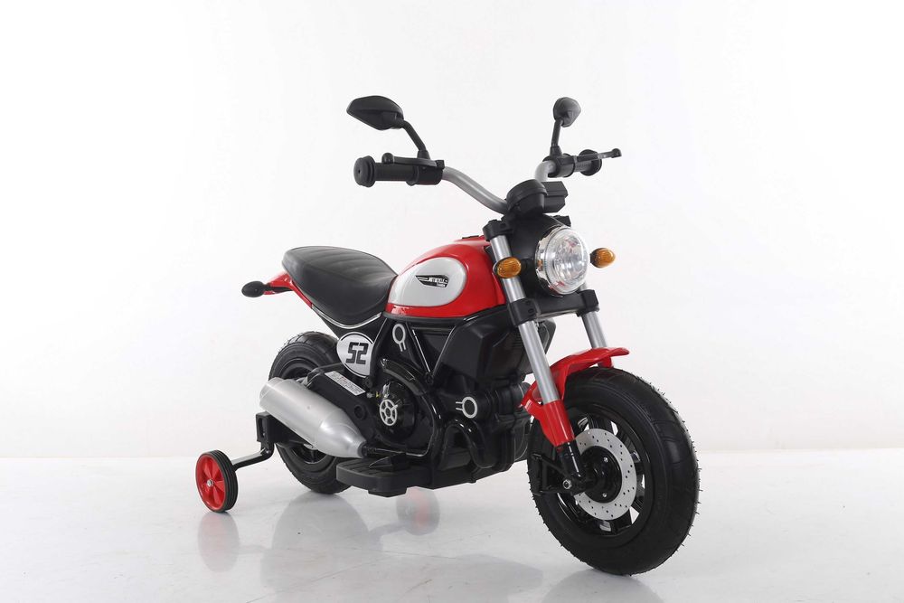 Motocicleta electrica pentru copii BT307 60W CU ROTI Gonflabile #Rosu