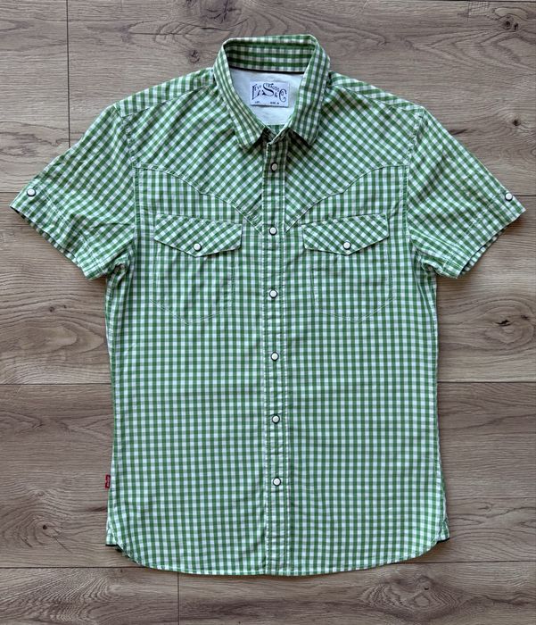 Camasa LEVIS Maneca Scurta Carouri Western Verde Barbati | Marime L