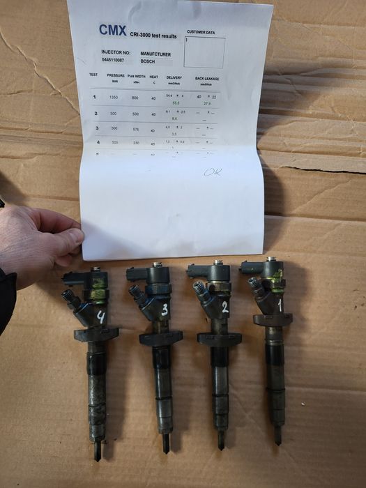 Injectoare renault master 2.5 dci an 2009 0445110087, 8200101135