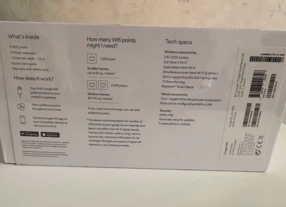 Routere Google Wifi 2-pack (AC1200)