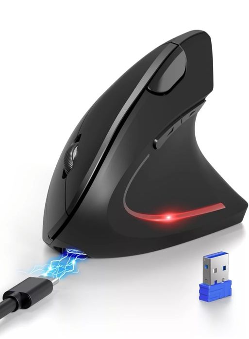 Mouse  TeckNet ergonomic, wireless reincarcabil, vertical, 4800 dpi