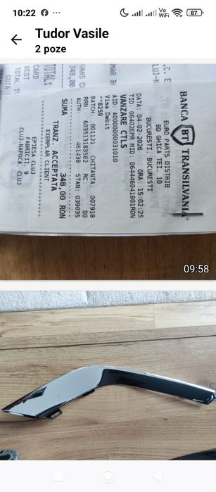 Vând ornament față dreapta far ceata Suzuki 4sx , la pretul de 350 lei