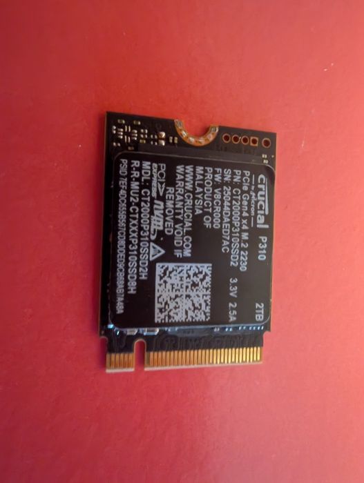 2TB Crucial P310 | NVMe SSD диск Gen4 | скорост до 7100 MB/s | M.2 2230 за лаптоп или преносима конзола