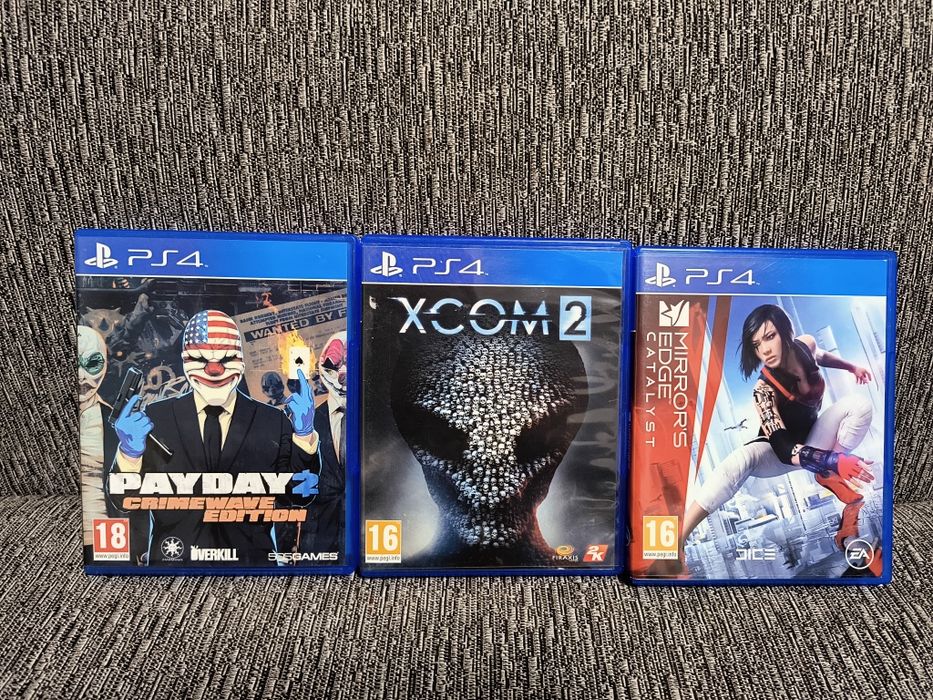 Payday 2 ,Xcom 2 , Mirrors Edge Catalyst PS4