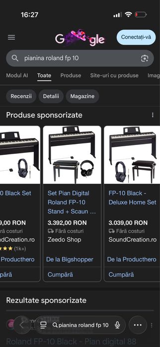 Pian digital Roland FP-10 (88 clape grele) – Stare impecabilă / Ca nou
