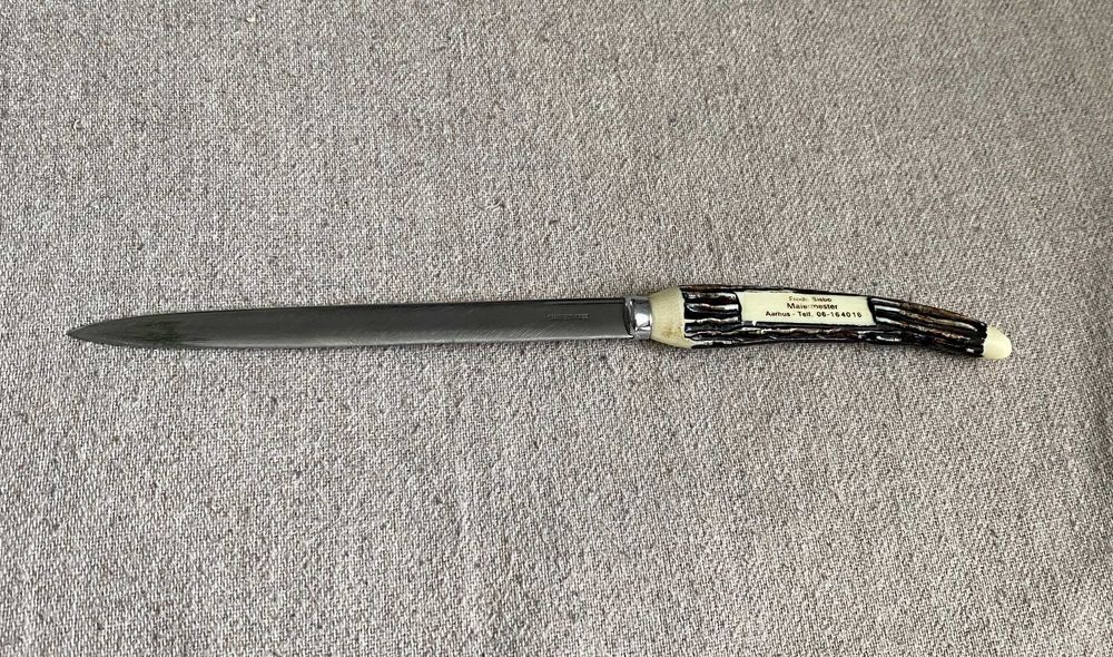 Cutit cu lama dubla de 15 cm - vechi - colectie - cadou