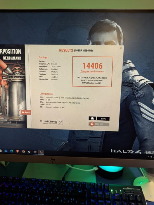Pc low gaming Acer predator g3 i7 6700 rtx 2060