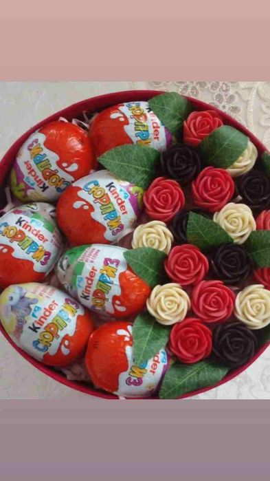 Подарочные  букеты из шоколада sovģa uchun shokoladli buketlar
