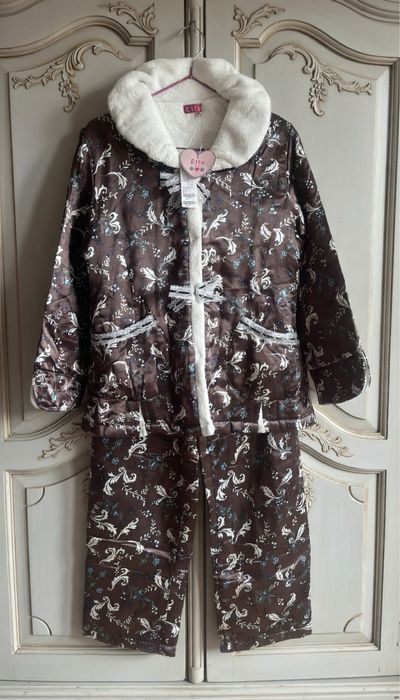 Тёплая стёганая пижама