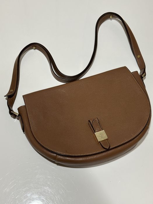 Дамска кожена чанта Mulberry Tessie Satchel / Oak Brown