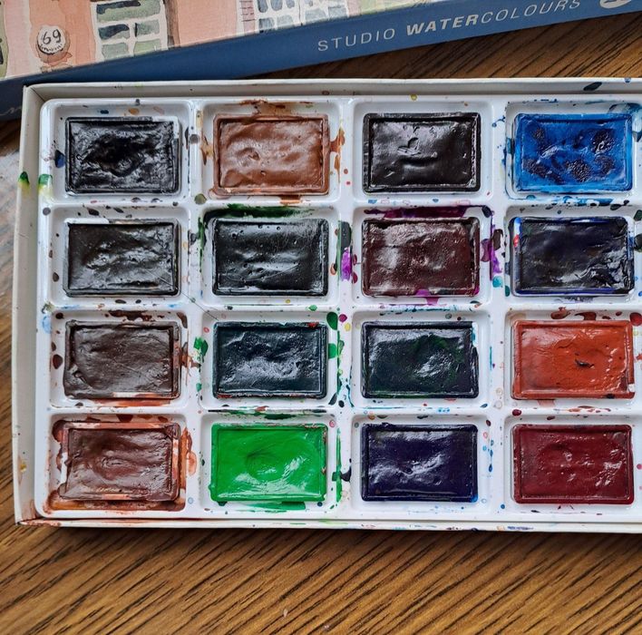 Краски для рисования Сонет акварельные Невская палитра