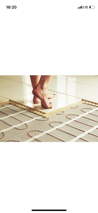 Тёплые полы , монтаж. Тепловизор.