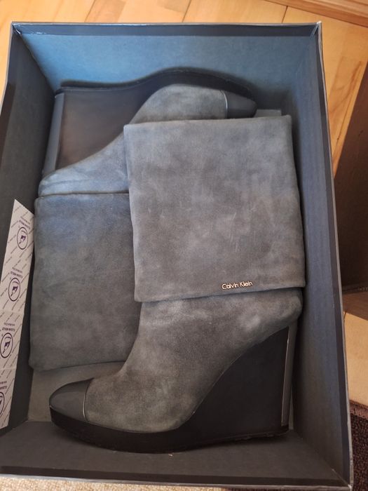 Дамски боти Calvin Klein естествена кожа