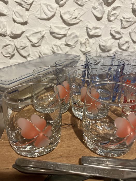 Стаканы стекло,рюмки,стопки.