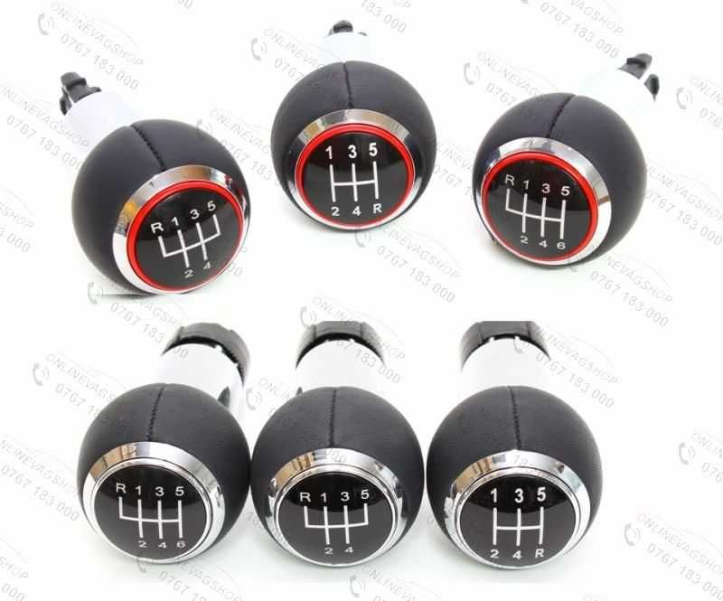 Nuca schimbator piele S-line Audi A3 8P,A4 B8,A5,A6,Q5 5 sau 6 viteze
