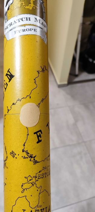 Скреч карта на Европа