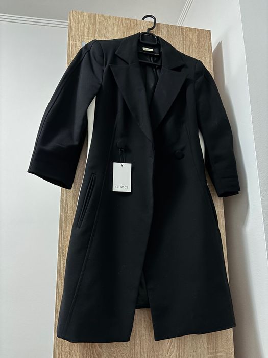 Sacou Gucci negru clasic nou cu bandă albă laterala