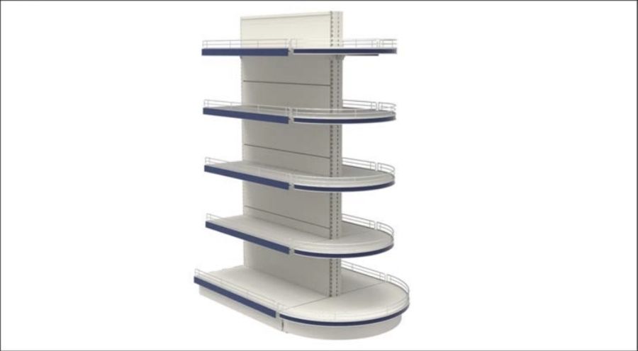 Островен стелаж за аптека, зоомагазин, хранителен магазин и др.