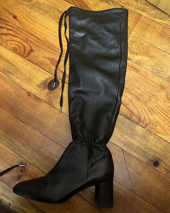 ZARA нови чизми естествена кожа