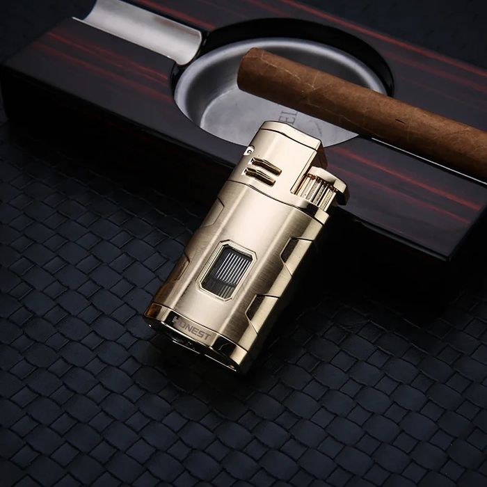 Луксозна запалка за пури с троен джет Honest ( 4 цвята )