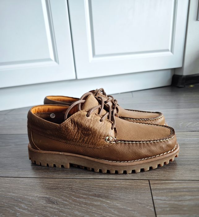 Нови Timberland и Hackett London мъжки кафяви обувки естествена кожа