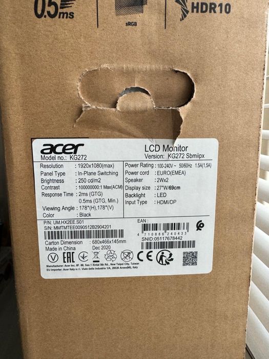 Монитор ips 165hz