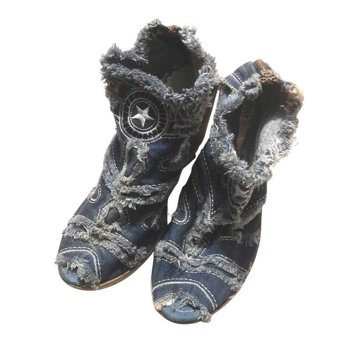 Vand sandale din denim / blugi - 41