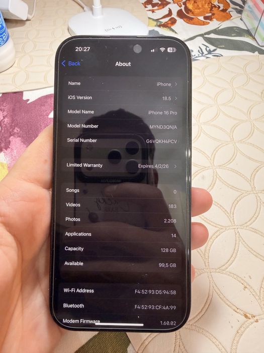 iPhone 16 Pro - 128gb / 100% baterie