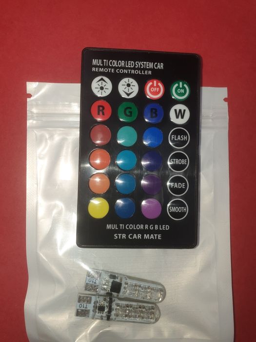 Leduri RGB auto cu telecomanda