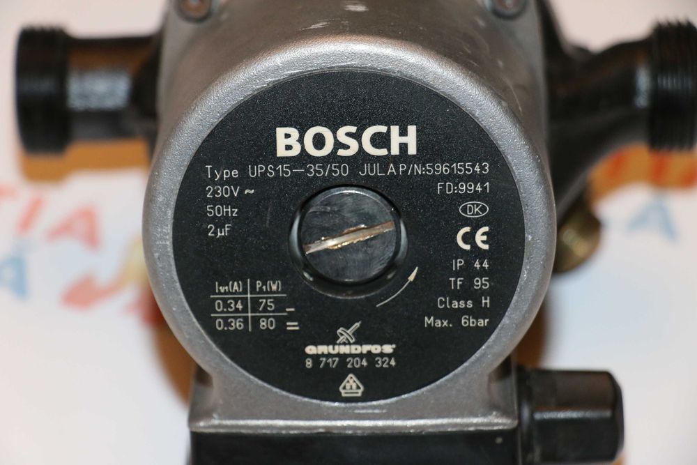 Pompa Bosch Grundfos UPS15-35/50 JULA centrala termica Bosch Buderus
